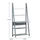 image 5 of Riva Scandinavian Retro Ladder Bookcase Desk Shelving Shelf Unit Grey 5 Tier