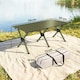 image 7 of Outsunny 4ft Folding Camping Table, Picnic Table with Roll Up Top, Green | Green | Dark Brown | 116 x 59 x 43 cm
