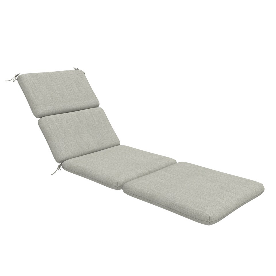 image 1 of Sunbrella Comfortable Rectangle Lounge Chair Cushion Pack of 1, back cushion 22.5 in W x 28 in H x 3 in D, Canvas Granite