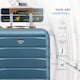 image 4 of 55x40x20cm Ryanair (Priority) TUI, Carry on Cabin Suitcase Hard Shell Approved for 60+ Airlines Blue | Blue/Tan | Cabin Bag