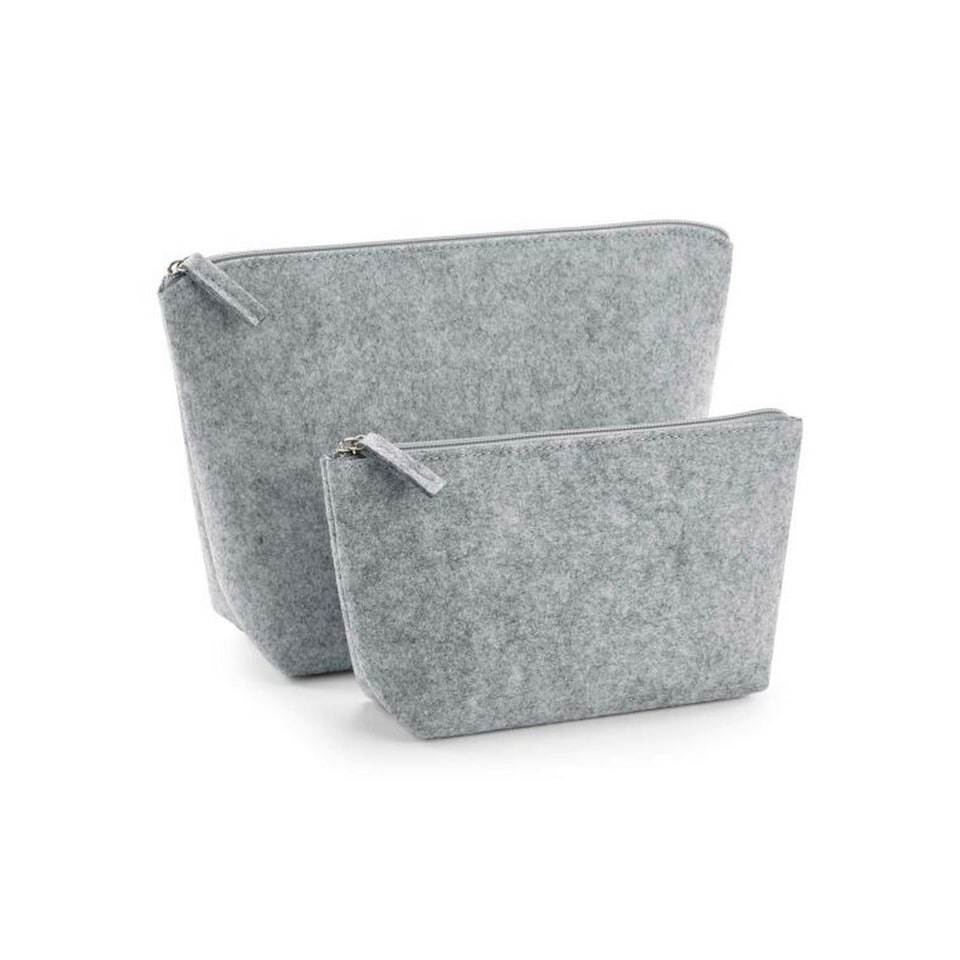 image 1 of Bagbase Felt Accessory Bag - Grey Melange - 18cm x 9cm x 19cm
