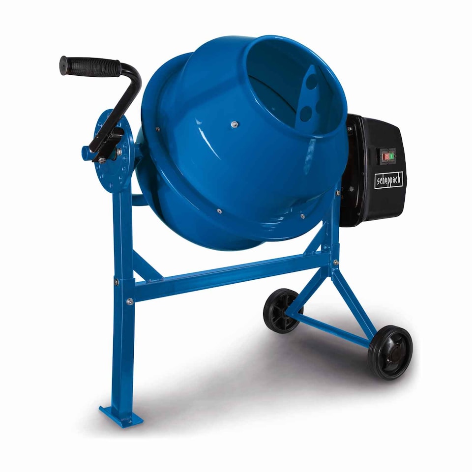 image 1 of Scheppach MIX65 Cement Mixer, 63L Drum, 220W Motor, 55kg Capacity, Portable Concrete & Mortar Mixer