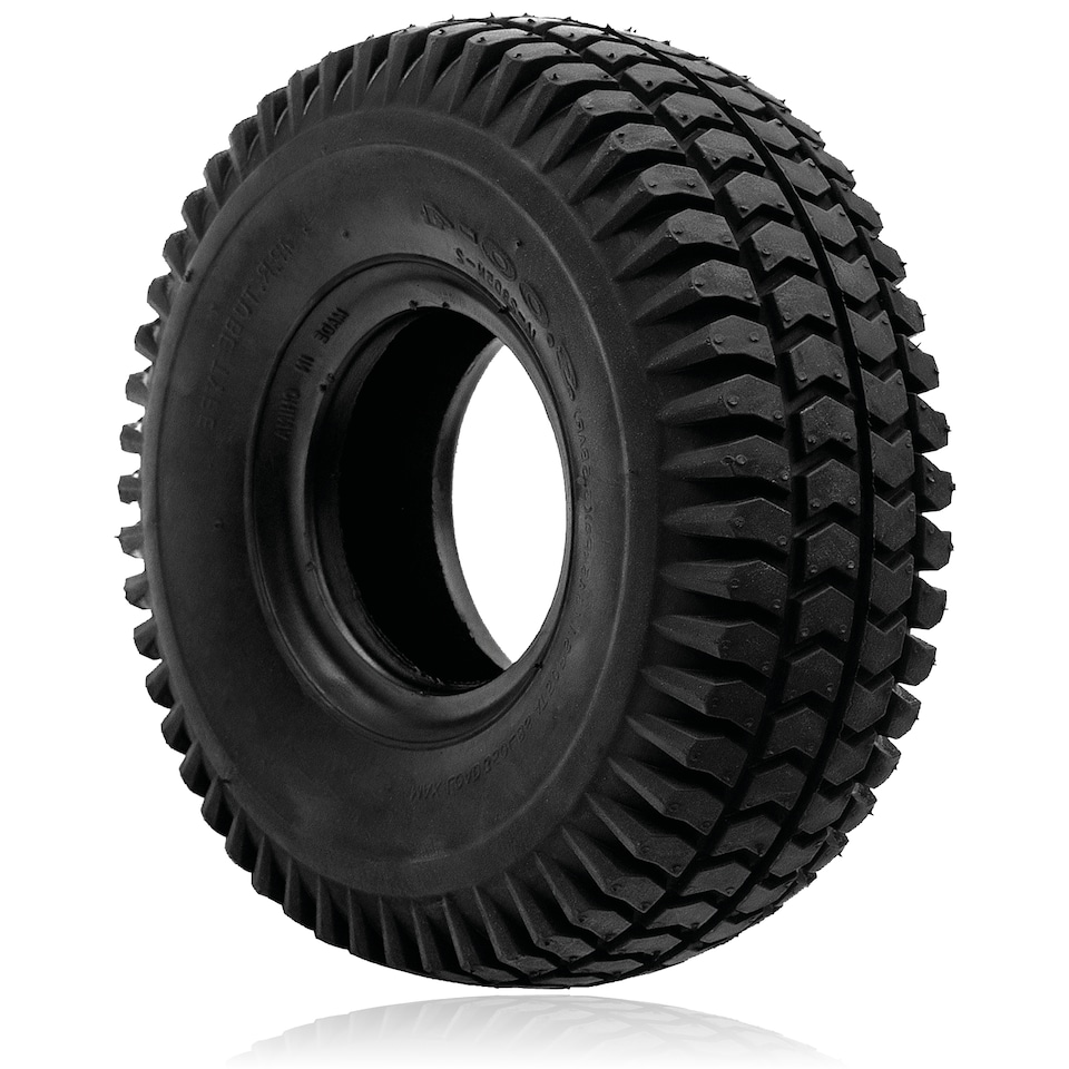 image 1 of SPARES2GO Tyre 3.00-4 Pneumatic Mobility Scooter Block Tread 300x4 3.00x4 260x85 4" Rim