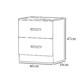 image 7 of FWStyle Tunis 3 Piece Bedroom Furniture Set - Matt Grey - Wardrobe + Chest + Bedside