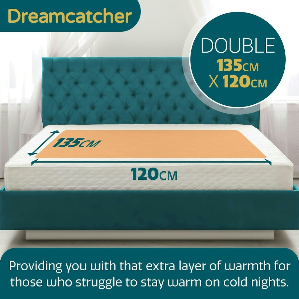 image 1 of Dreamcatcher Double Electric Under Blanket Heated Fitted Cover Single Control