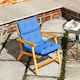 image 8 of Outsunny Adirondack Chair Cushion Rocking Chair Cushion w/ Ties, Blue 