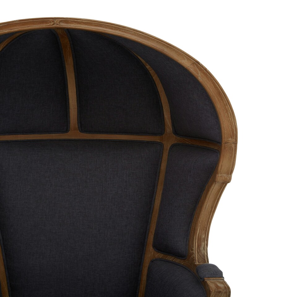 image 1 of Interiors by Premier Cabra Graphite Dome Chair Grey