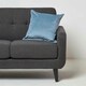 image 2 of Homescapes Blue Velvet Cushion - 45 x 45 cm Blue