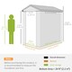 image 7 of Outsunny 4 x 6ft Garden Shed Storage w/ Foundation Kit, Vents, Grey