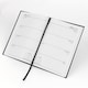 image 5 of 2027 Diary A5 Week to View - Hardback Planner Organiser with Ribbon Bookmark - Weekly Appointment Journal Notebook (Black) | Black | Black