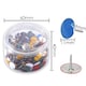 image 3 of Tub of 200 Assorted Colour Metal Thumbtacks 11mm