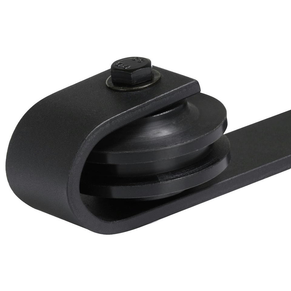 image 1 of Yaheetech Barn Door Sliding Hardware Black