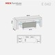 image 9 of TV Unit 130cm Grey Gloss Door Grey Matt Body with Glass Sides Free LED Grey
