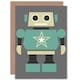 image 3 of Cool Retro Robot Children Kids Green Kids Birthday Child Card