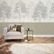 image 2 of Woodland Whisper Panel Wallpaper in Taupe Multi
