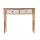 image 3 of Hall Table with 2 Drawers Gift Decor 35 White Brown 98 x 77 x 42 cm Stripes N/A