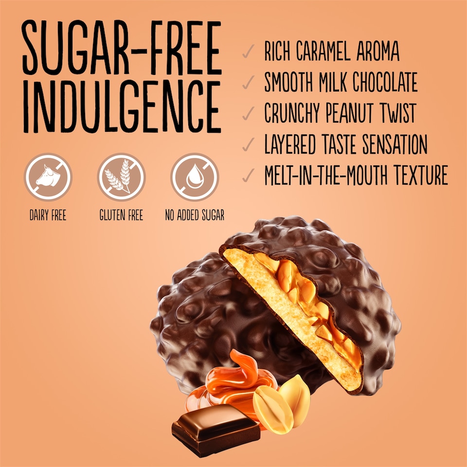 image 1 of Diablo No Added Sugar Chocolate Caramel and Peanut Cookies 100g