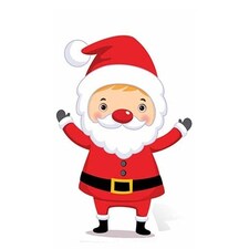 Christmas Santa Claus Star Mini Cardboard Cutout 87cm