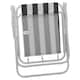 image 5 of Garden Table & Folding Deck Chairs Set 2 4 Seater Outdoor Patio Dining Furniture | White | Table + 2 White & Black Stripes Chairs