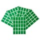 image 6 of Pack of 125 Green 12x18mm Rectangular Labels - Adhesive Stickers