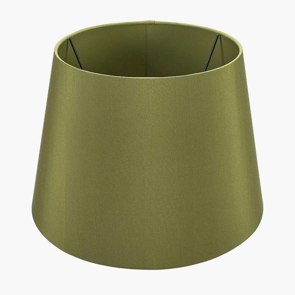 image 1 of 30cm Sage Green Tapered Poly Cotton Shade For Table Lamps