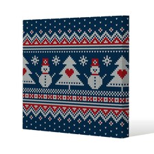 Winter holiday sweater design (canvas) 114 x 114 x 4cm