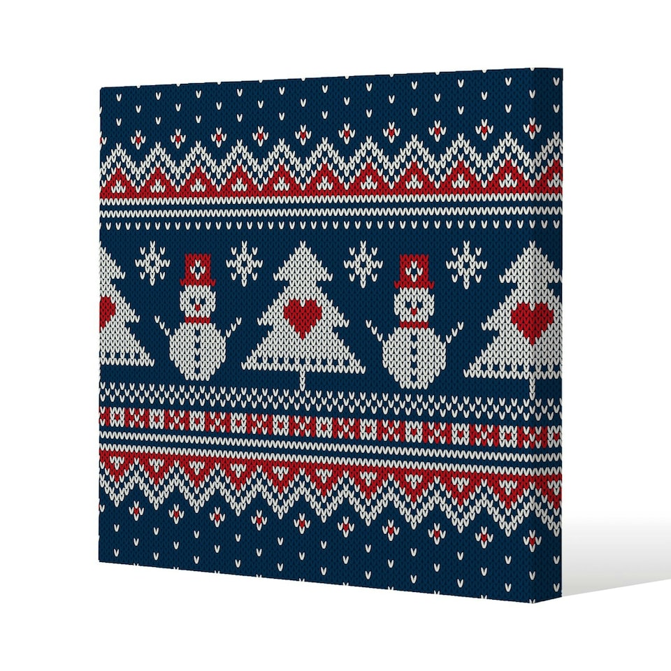 Winter holiday sweater design (canvas) 114 x 114 x 4cm