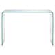 image 2 of Crystal Large Stylish Curved Glass Hallway Console Table | Clear | Clear