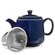image 1 of Scandi Home Frederiksberg Navy Blue Artisan Glaze Ceramic 1L Infuser Teapot