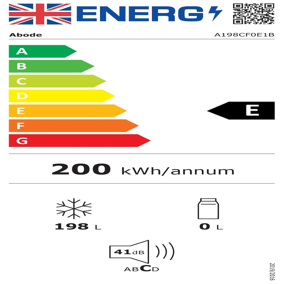 image 1 of Abode A198CF0E1B Chest Freezer 198L Black Suitable for Garages & Outbuildings Black