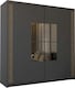 image 6 of Sliding Wardrobes 4U Sydney High Gloss Sliding Wardrobe with Mirror, LED & Drawers - 203cm or 253cm | White | White203 | 253cm