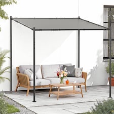 Rattantree Slanted Canopy Pergola Outdoor Gazebo 8FT x 8FT