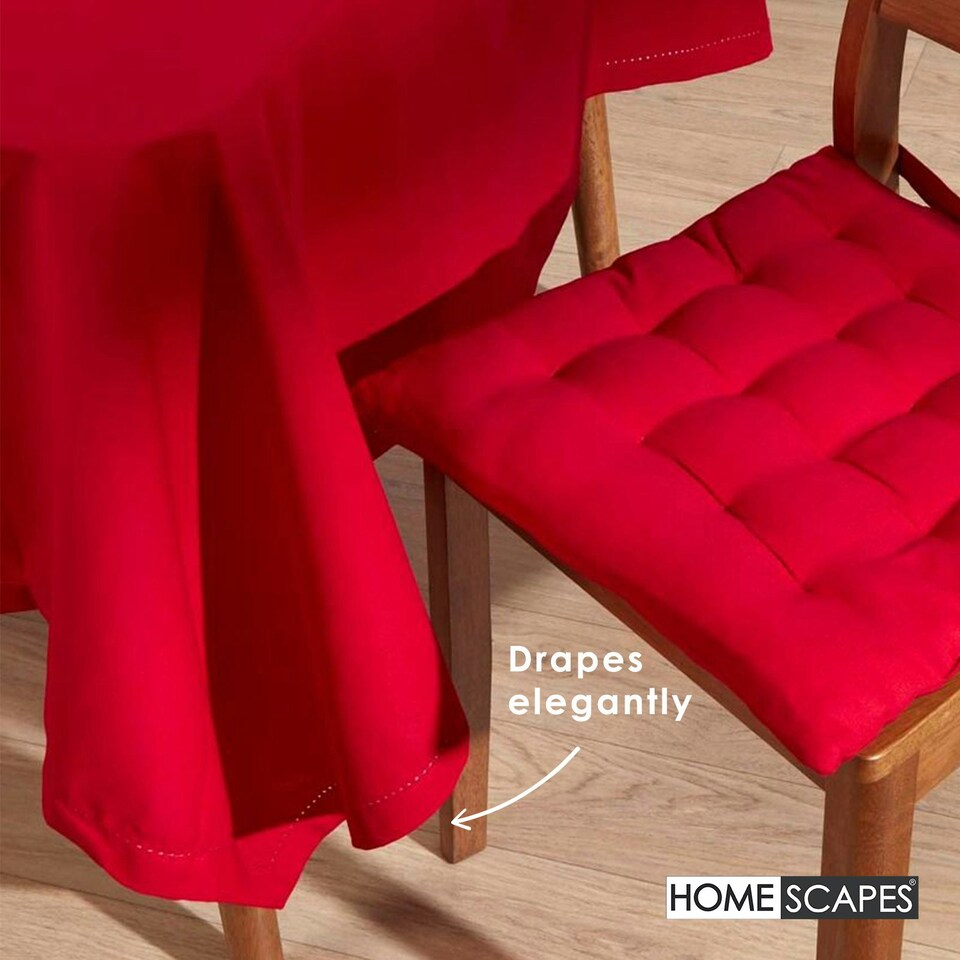 image 1 of Homescapes Red Tablecloth - 178 x 300 cm Red