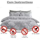 image 5 of VELVETIO Magnolia Dream Printed Duvet Cover Set Reversible Polycotton Easy Care Beddings Grey | King