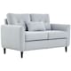image 9 of HOMCOM Modern Chic Loveseat with Armrest Spring Padding, Light Grey