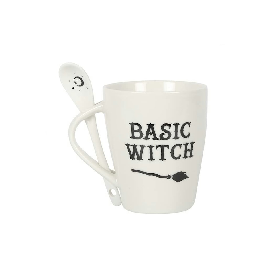 Basic Witch Ceramic Mug and Spoon Set (6/24) N/A