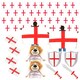 image 1 of Pack of 1 12 Piece England Set - Bunting, Flags, Tattoos, Hats & Inflatables Red | One Size