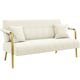 image 1 of Yaheetech Upholstered Sofa Couch with Gold-tone Metal Arms and Legs