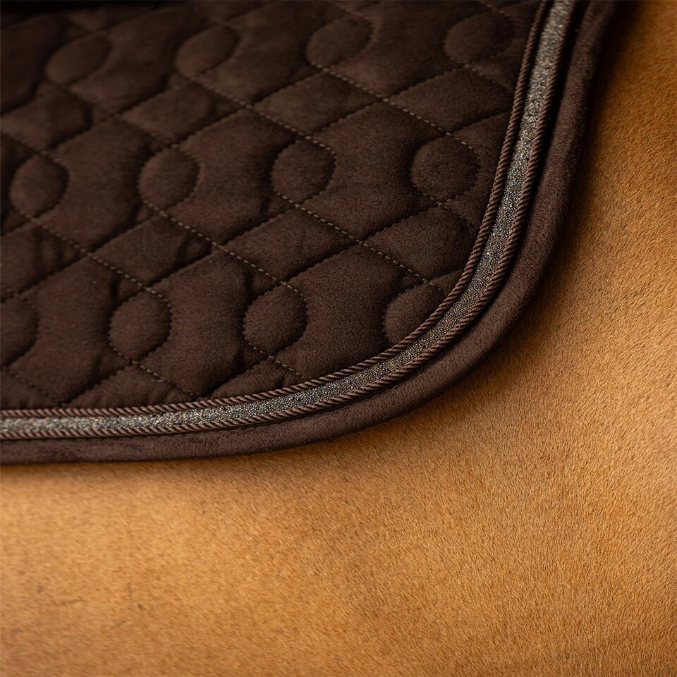 image 1 of LeMieux Crystal Suede Close Contact Pad Black | Small/Medium
