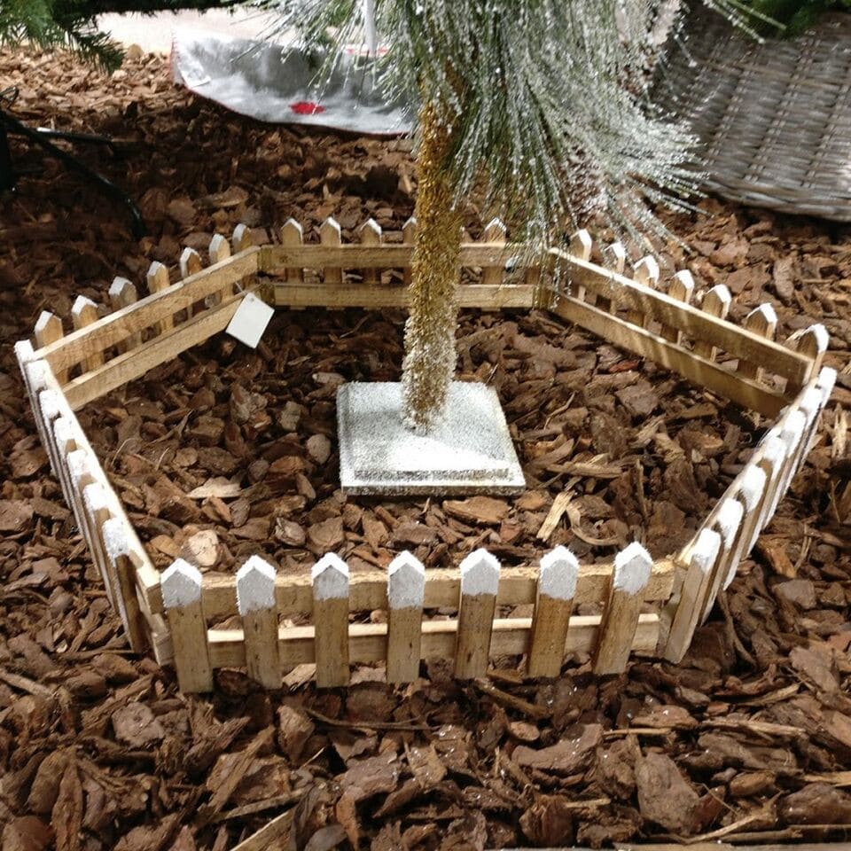 image 1 of Christmas Tree Wooden Snow Fence -1-2 Pack