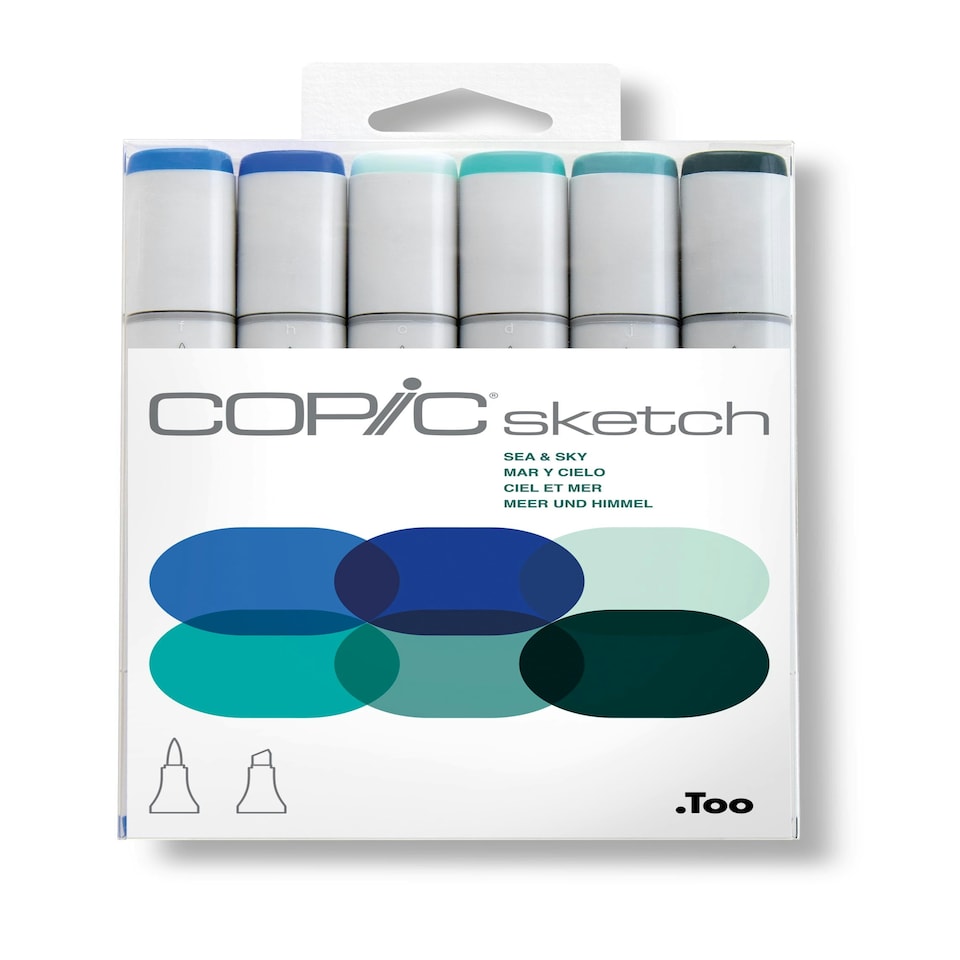 image 1 of Copic Sketch Set, Sea & Sky, Set of 6