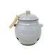 image 1 of Verano Spanish Ceramics Rustic Pastel Garlic Jar - 15cm Grey | Grey