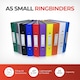 image 2 of Pack of 3 Janrax A5 Paper Over Board Ring Binders – 2 O-Ring Mechanism, 35mm Spine, Spine Label – Black, Blue, Red