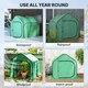 image 7 of Outsunny Mini Pop Up Greenhouse w/ Reinforced PE Cover, Zipper Door, Green | Green | 1