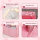 image 9 of COSTWAY Kids Play Tent Large Playhouse w/ Door Curtain & Windows-Pink + Grey