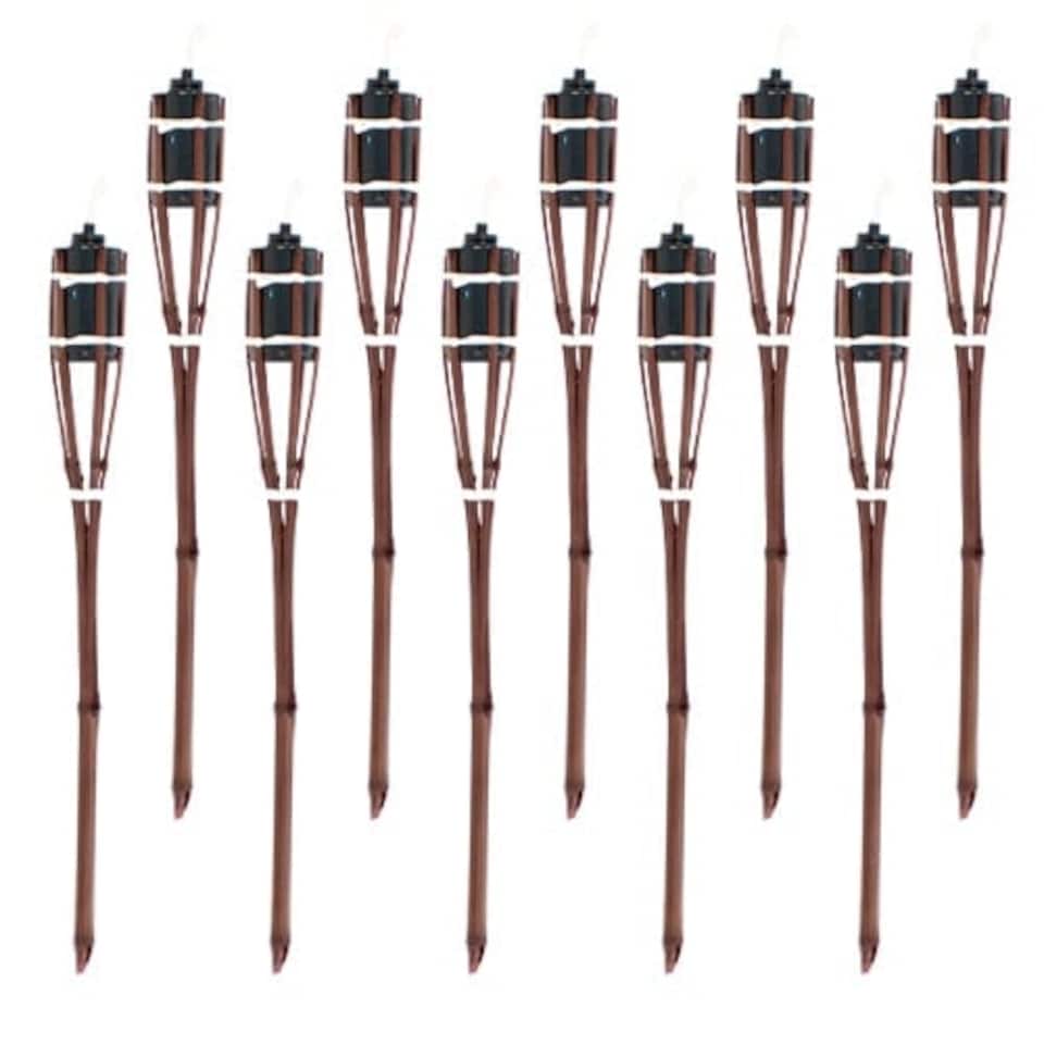 image 1 of Natural Dark Brown Bamboo Garden Torch 60cm - Pack of 10