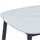 image 3 of Aspen Square Dining Table - Compact Table with Wood-Effect or Sintered Stone Top and Black Tapered Legs | White | White | Small | 1