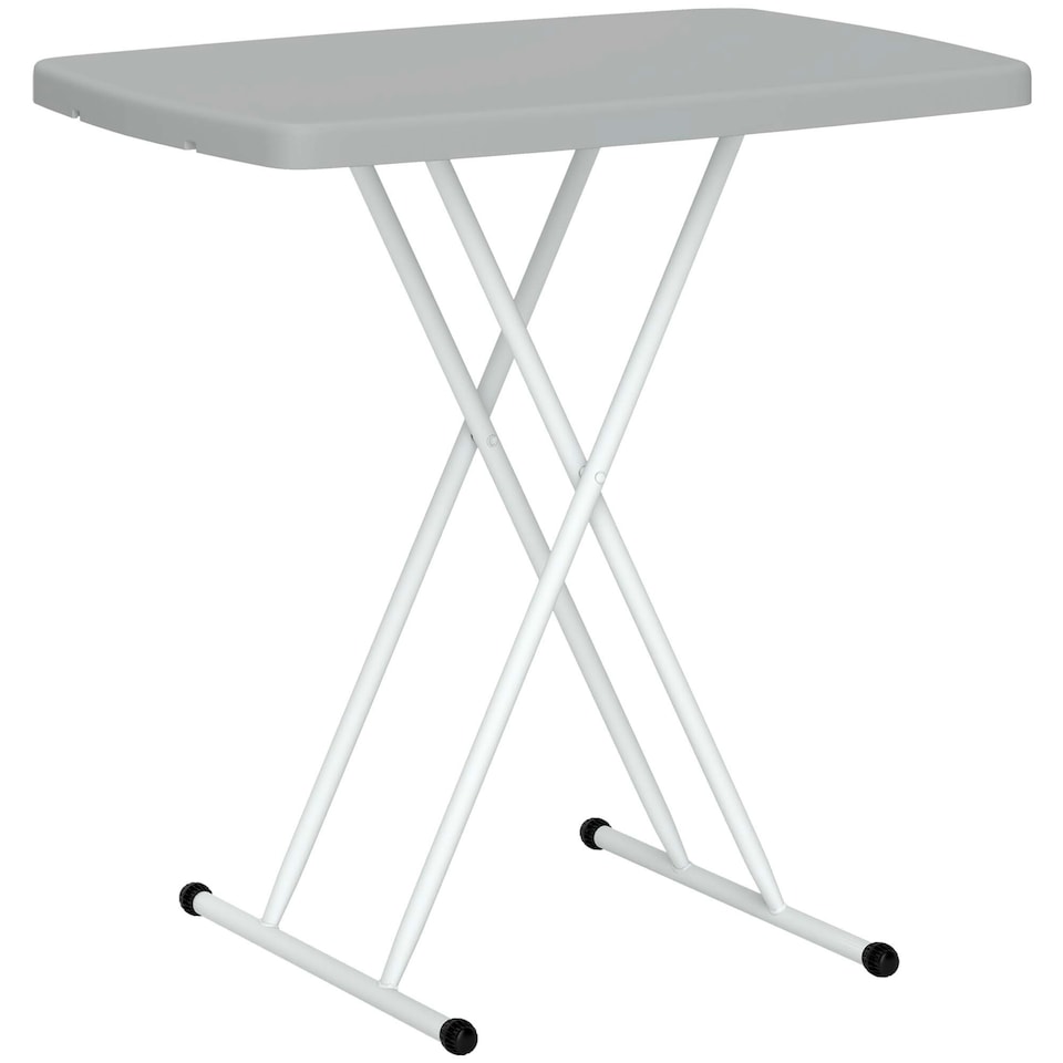 image 1 of Outsunny Folding Coffee Table, Height Adjustable Bistro Table