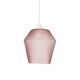 image 2 of Set of 2 Porter - Pink Textured Glass Easy Fit Pendant Shades Pink