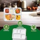 image 5 of ECONX Bagasse Deep 5 Compartment Food Tray Plate Disposable Sugarcane Paper Plate 50pc